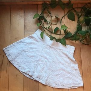 White Lace Skater Skirt
